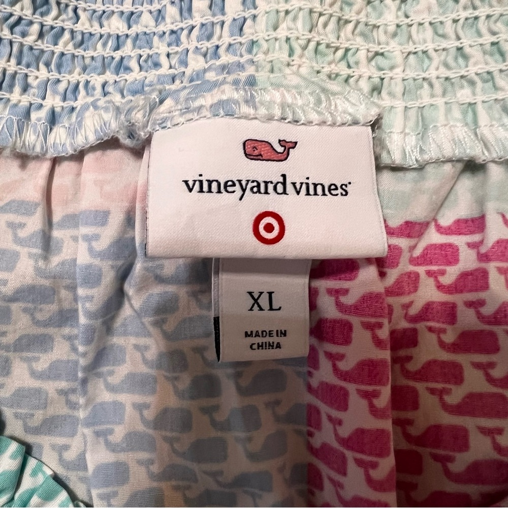 Vineyard Vines Multicolor Patchwork Whale Print D… - image 2